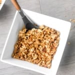 Almond Pecan Granola: It's easy to make your own delicious, healthy and preservative-free granola! Add these clusters to your favourite yogurt or eat alone as a snack | aheadofthyme.com
