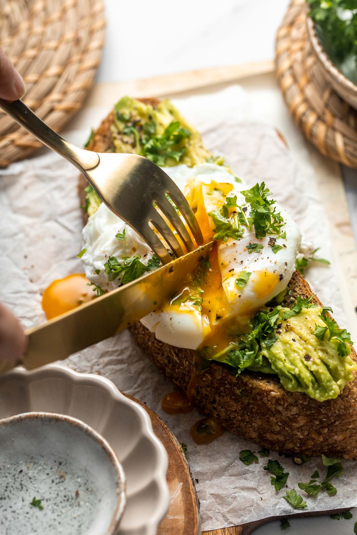 Avocado Toast with Egg is the perfect recipe to make for breakfast when you are short on time but looking for something delicious, healthy, and nutritious. | aheadofthyme.com