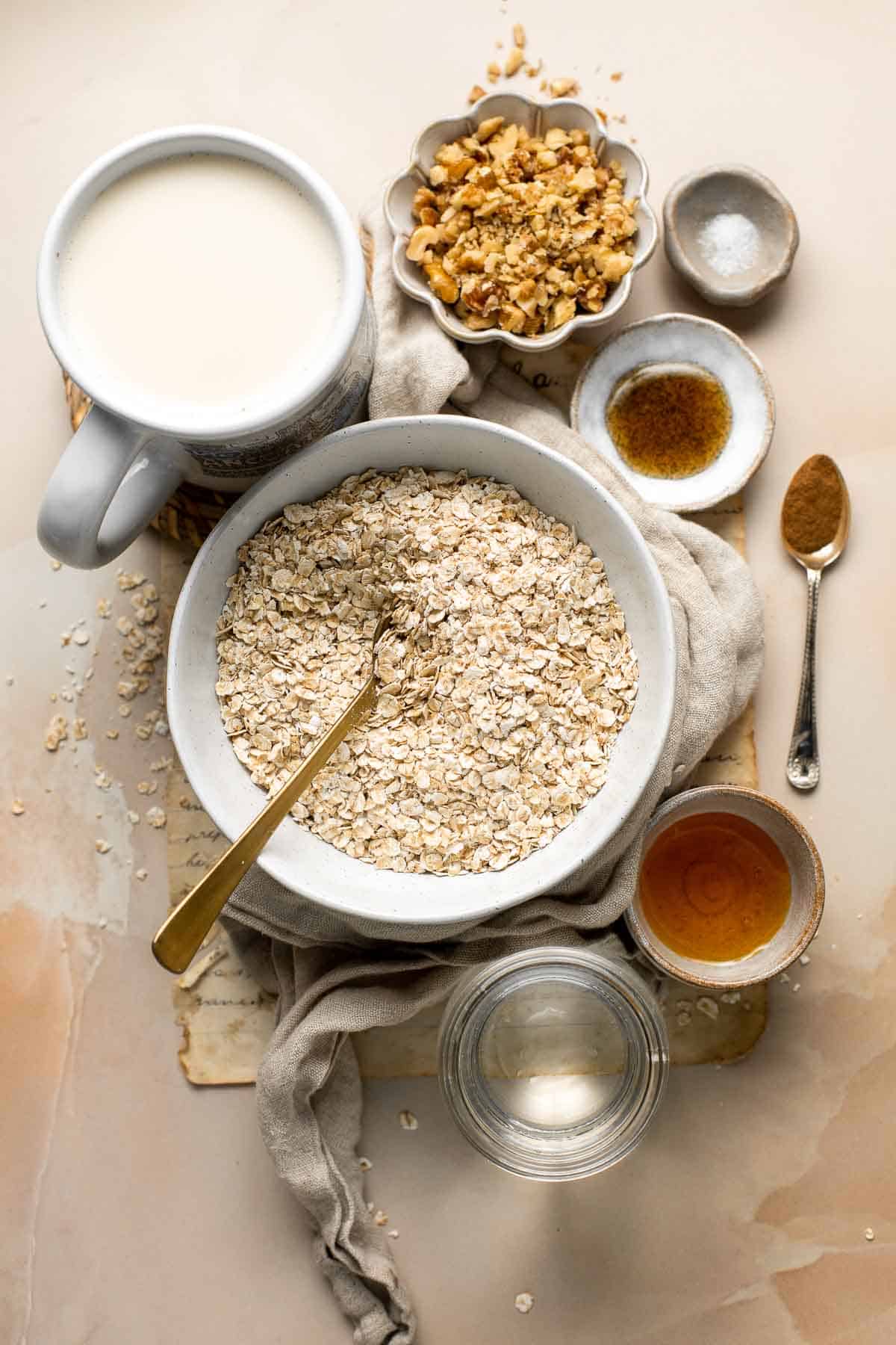 Oat Porridge is a healthy, delicious breakfast that's warm, comforting, cozy, and great for all ages. A quick easy recipe to warm you up on cold mornings. | aheadofthyme.com