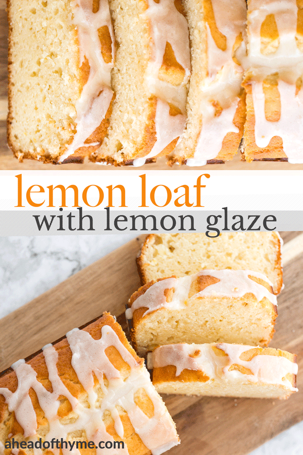 Inspired by Starbucks lemon loaf, this moist, homemade lemon loaf with lemon glaze has the perfect balance between sweet and tangy, and so so flavourful. | aheadofthyme.com