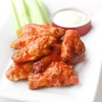 Game Day Buffalo Hot Wings: No matter which team is winning, you will score big and please your crowd with these game day buffalo hot wings | aheadofthyme.com