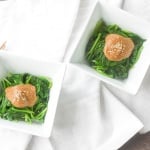 Gomae Spinach Salad: This traditional Japanese side dish is loaded with spinach and seasoned with a delicious, creamy sesame dressing | aheadofthyme.com