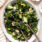 This Sweet Kale Salad is loaded with hearty greens, veggies, and homemade poppy seed dressing — inspired by the Taylor Farms salad kit from Costco. | aheadofthyme.com
