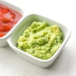 Easy Basic Guacamole: Incredibly tasty, this easy and basic guacamole takes less than 5 minutes to make. It is the perfect dip for your Mexican-style meal today! | aheadofthyme.com