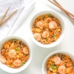 Chinese Fried Rice with Shrimp: Make your own Chinese fried rice with shrimp in 25 minutes, from prep to dinner table, and watch how quickly you will never order take-out again! | aheadofthyme.com