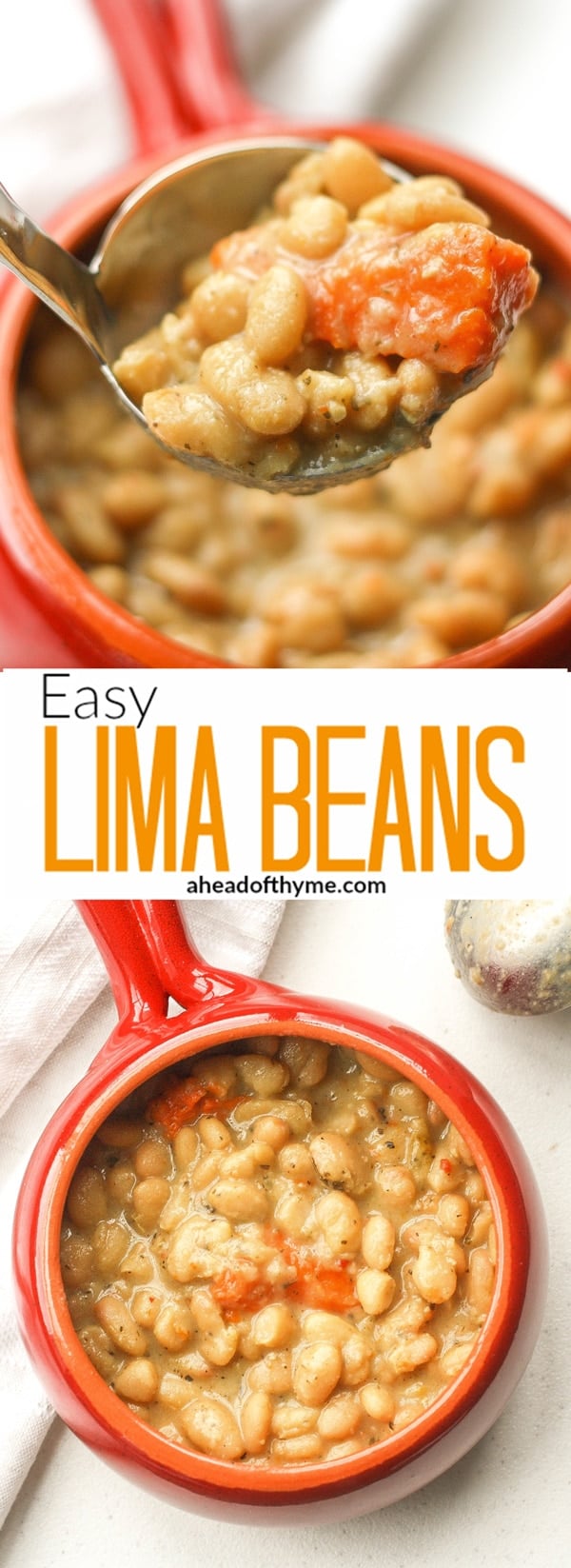 Easy Lima Beans: Lima beans don't have to be boring and bland. Bring them to life by making them tasty and full of flavour with this easy to follow recipe | aheadofthyme.com