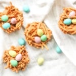 No Bake Butterscotch and Peanut Butter Bird's Nest Cookies: Spring is in the air and Easter is right around the corner. This calls for a batch of adorable no bake butterscotch and peanut butter bird's nest cookies | aheadofthyme.com