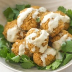 Quinoa, Cauliflower and Chickpea Vegetarian Meatballs with Tahini Sauce: Vegetarian meatballs are easy to make with a combination of quinoa, cauliflower, chickpeas and an assortment of spices and herbs, drizzled with a homemade tahini sauce | aheadofthyme.com
