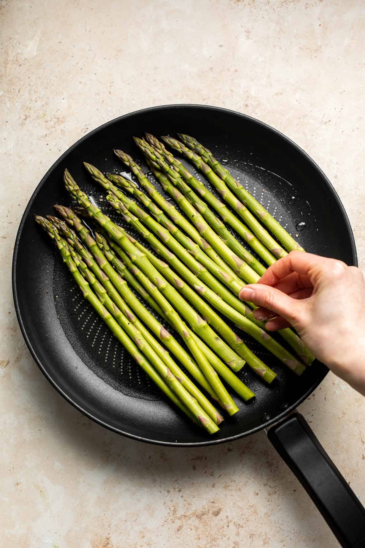 Quick and easy Sautéed Asparagus is a simple, savory side dish that goes well with almost any main dish. It's healthy, flavourful, and seasoned simply. | aheadofthyme.com