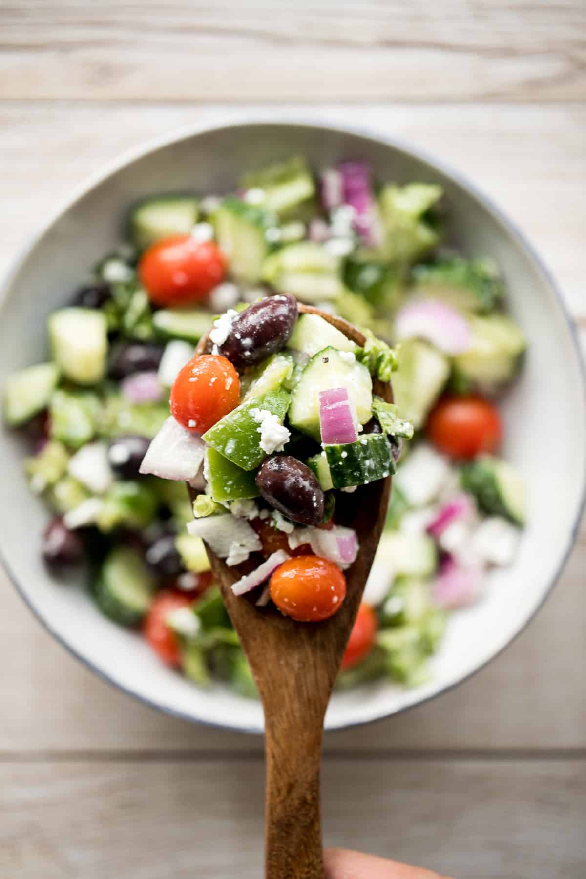 The Perfect Greek Salad Ahead of Thyme