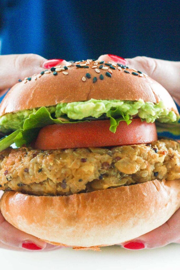 You don't need to be vegetarian to enjoy a protein-packed, juicy and flavourful homemade veggie burger with lima beans. | aheadofthyme.com