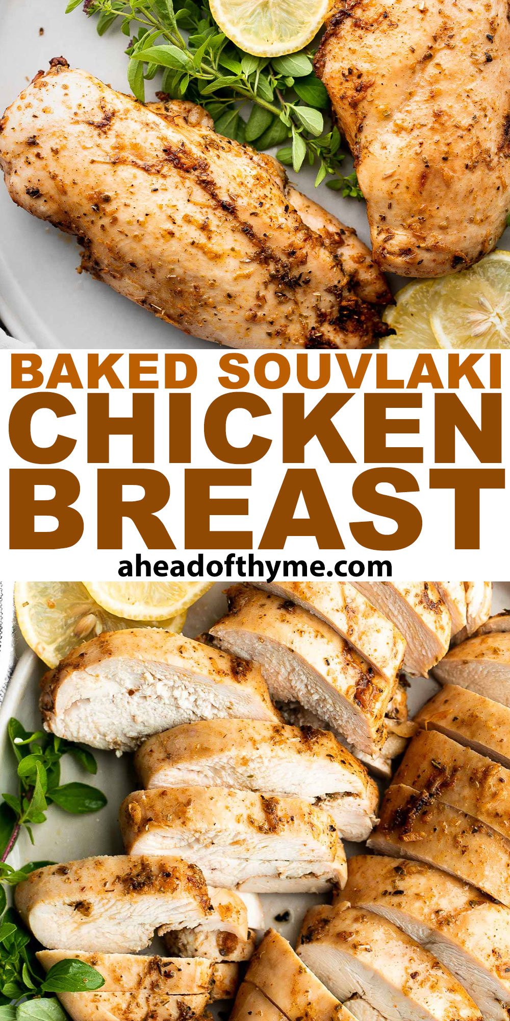 Baked Chicken Breast with Greek Souvlaki Marinade