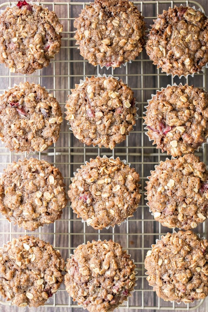 Don't throw away leftover cranberry sauce, instead create leftover cranberry sauce muffins with an oat streusel topping and enjoy for breakfast or dessert! | aheadofthyme.com