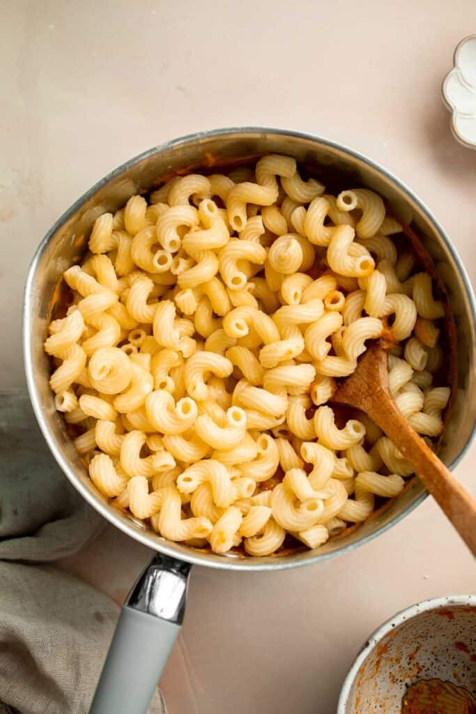 Pumpkin Pasta is one of the quickest and easiest pasta dishes you can make this fall! It's flavorful, creamy, cheesy, and made with real pumpkin! | aheadofthyme.com