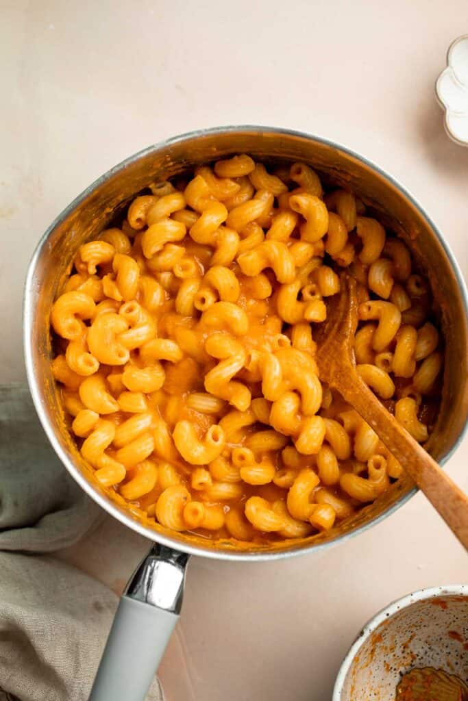 Pumpkin Pasta is one of the quickest and easiest pasta dishes you can make this fall! It's flavorful, creamy, cheesy, and made with real pumpkin! | aheadofthyme.com