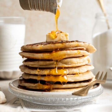 The Best Old Fashioned Pancakes are soft, tender, fluffy, and so easy to make. Ready in 15 minutes and perfect for lazy Sunday mornings! | aheadofthyme.com