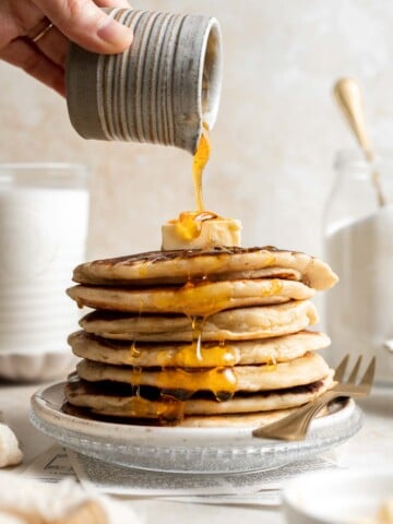 The Best Old Fashioned Pancakes are soft, tender, fluffy, and so easy to make. Ready in 15 minutes and perfect for lazy Sunday mornings! | aheadofthyme.com