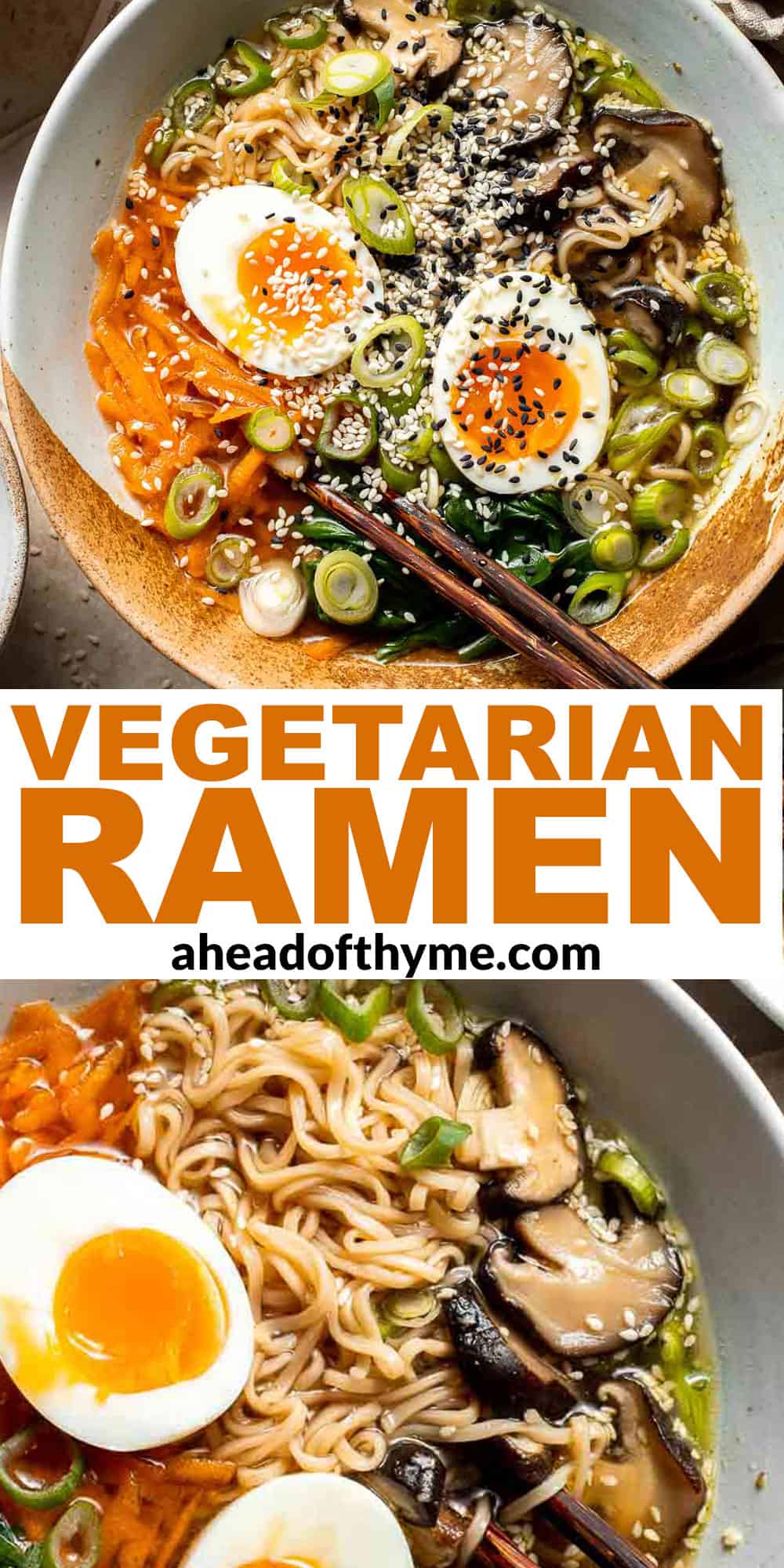 Put down that cup of instant noodles and make fresh, quick and easy Vegetarian Ramen in minutes with fresh vegetables, noodles and authentic umami flavours. | aheadofthyme.com