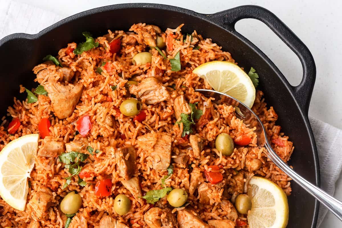 One Pot Spanish Chicken and Rice - Ahead of Thyme