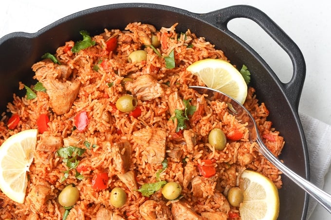 One Pot Spanish Chicken and Rice | Ahead of Thyme