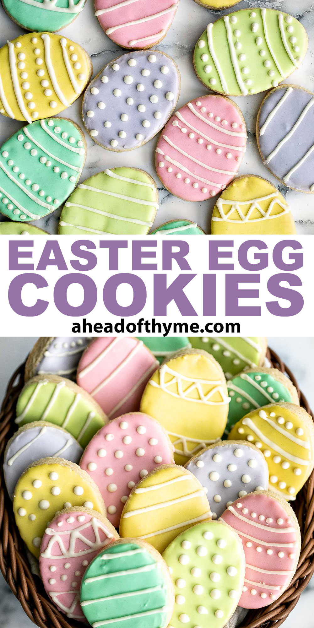 Easter Egg Sugar Cookies - Ahead of Thyme