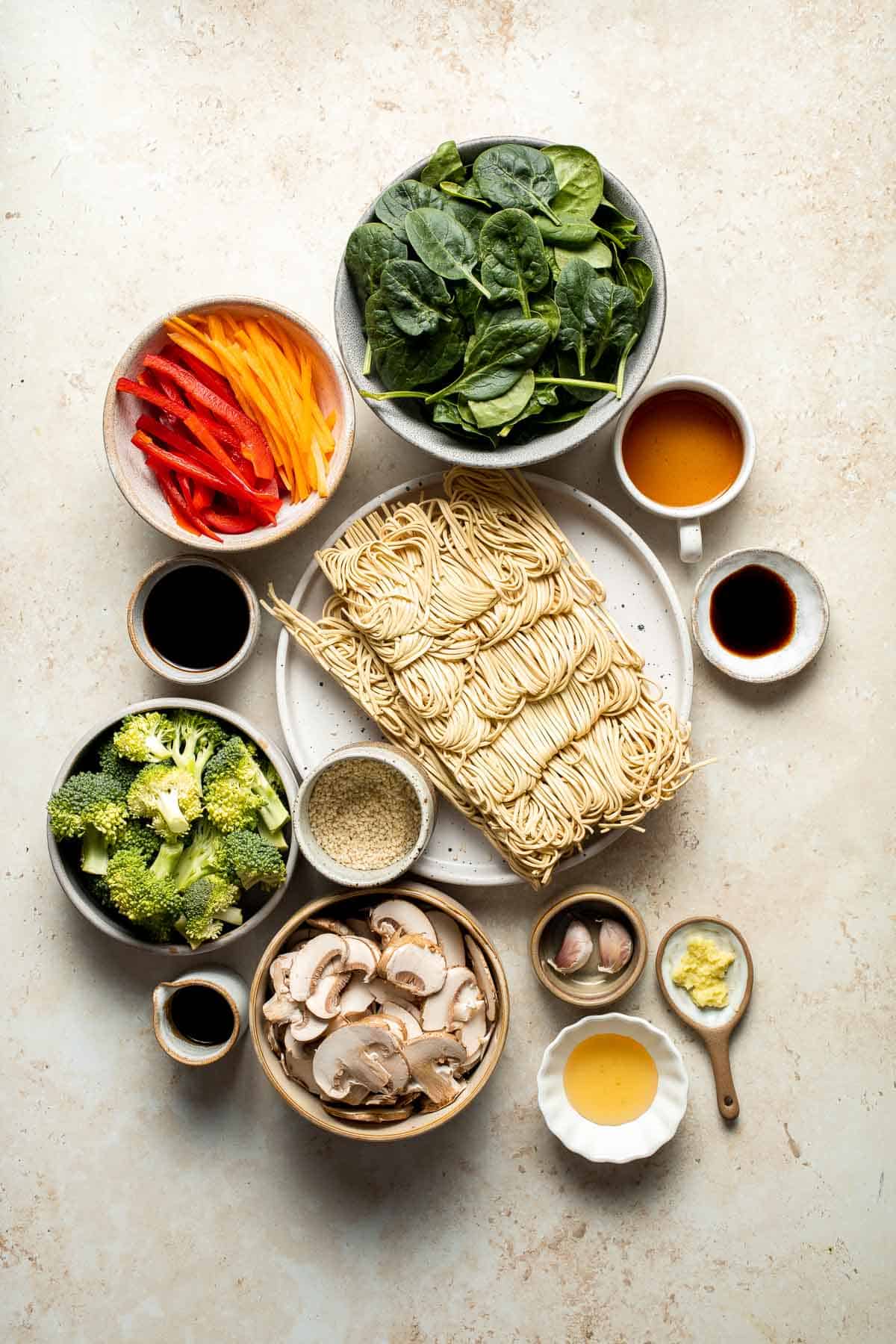 Say goodbye to takeout and make easy Lo Mein Noodles at home, packed with fresh veggies and healthy ingredients, in less than 15 minutes! | aheadofthyme.com