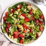 Loaded with fresh ingredients, strawberry avocado salad with poppy seed dressing is the ultimate summer salad -- light, vibrant, fresh, sweet, and tangy. | aheadofthyme.com
