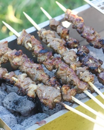 Craving authentic Chinese street food? You can now make juicy, grilled spicy cumin lamb skewers at home in your own backyard! | aheadofthyme.com