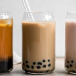 Three ways to make bubble tea at home is a lot easier than you think! Made with real ingredients, this recipe is delicious, refreshing, and healthy. | aheadofthyme.com