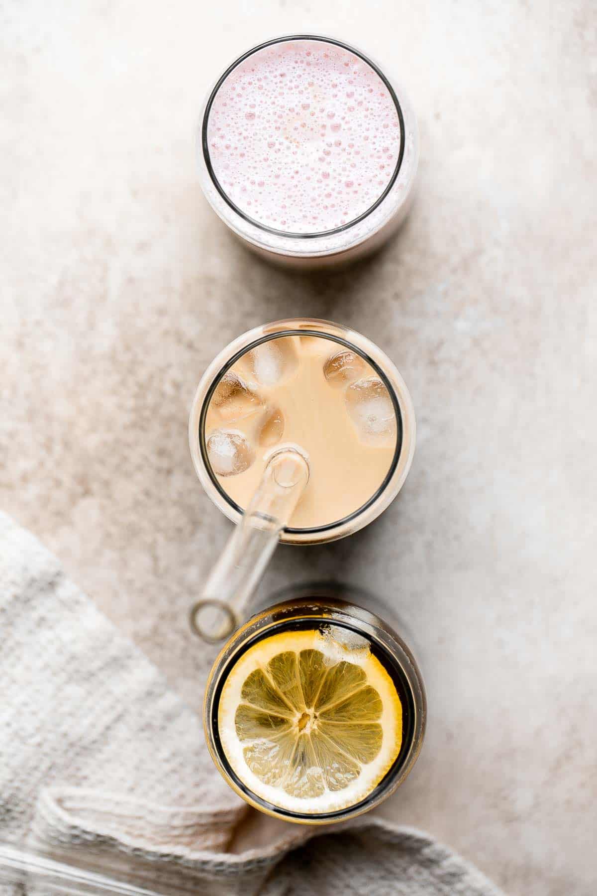 Three ways to make bubble tea at home is a lot easier than you think! Made with real ingredients, this recipe is delicious, refreshing, and healthy. | aheadofthyme.com