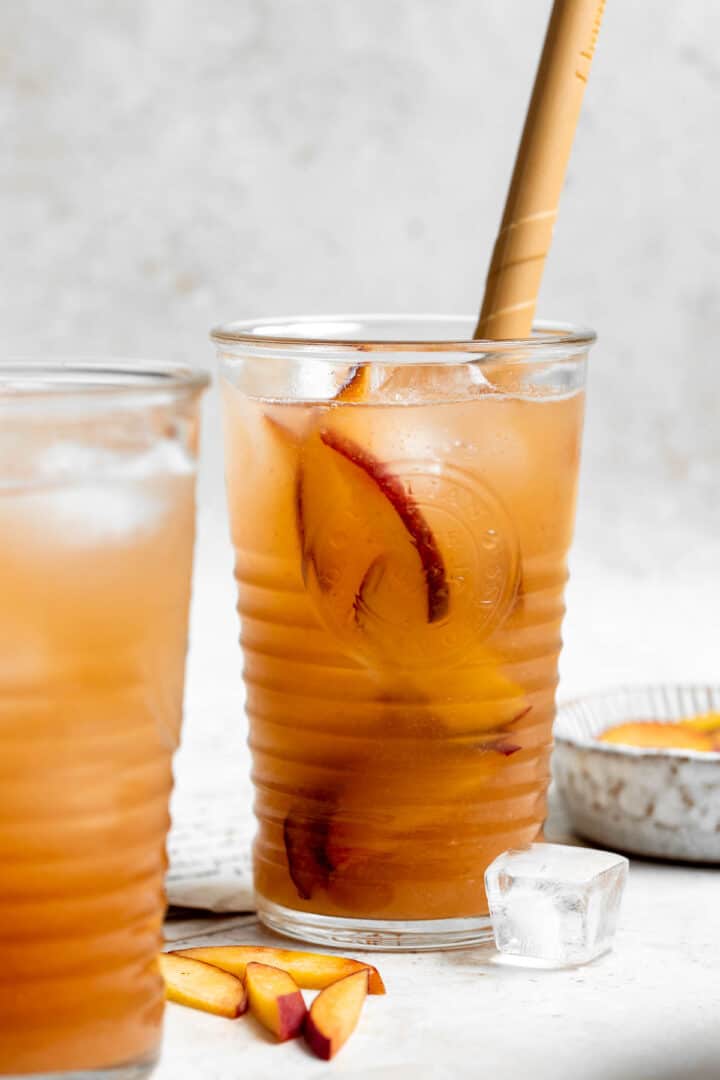 Homemade Peach Iced Tea Ahead of Thyme