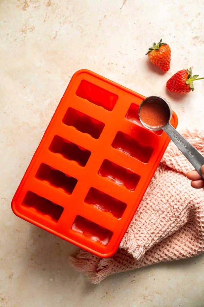 Homemade Strawberries and Cream Popsicles are healthy and easy to make using just four ingredients including fresh fruit. | aheadofthyme.com