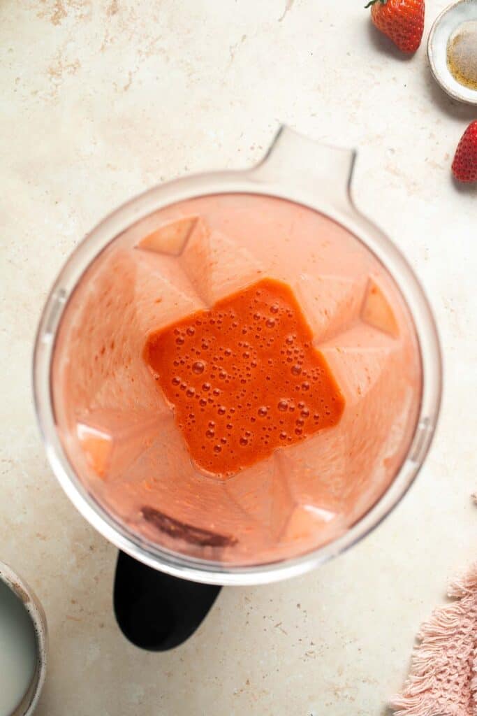 Homemade Strawberries and Cream Popsicles are healthy and easy to make using just four ingredients including fresh fruit. | aheadofthyme.com
