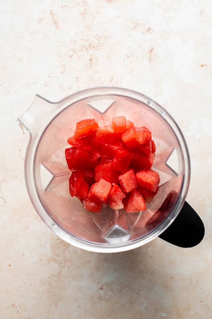 This 2-ingredient Watermelon Sorbet is easy to make, healthy, all-natural and vegan. Make this homemade frozen treat with no ice cream maker required! | aheadofthyme.com