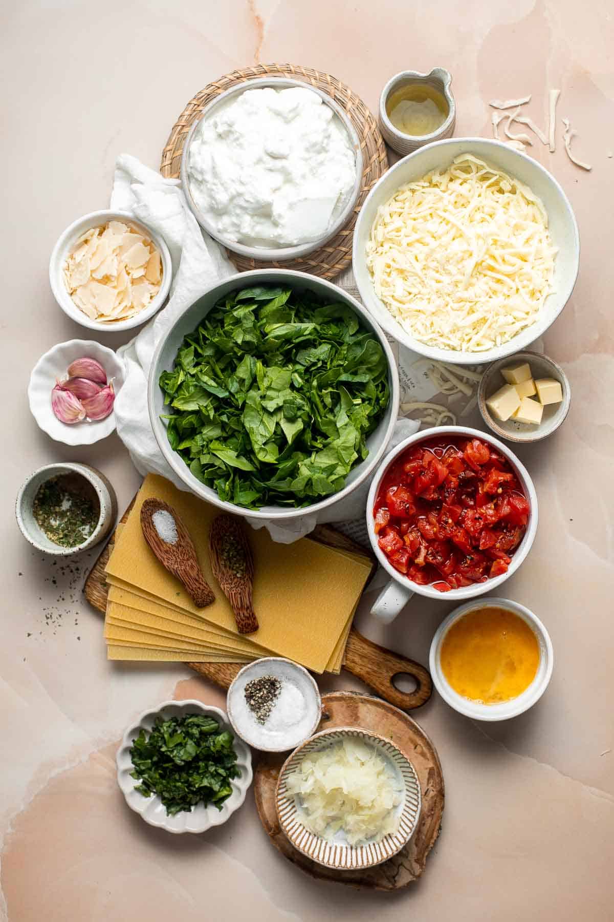 This Vegetarian Lasagna with Spinach is creamy, cheesy, and delicious. This classic Italian dish gets a meatless upgrade in this vegetarian version. | aheadofthyme.com