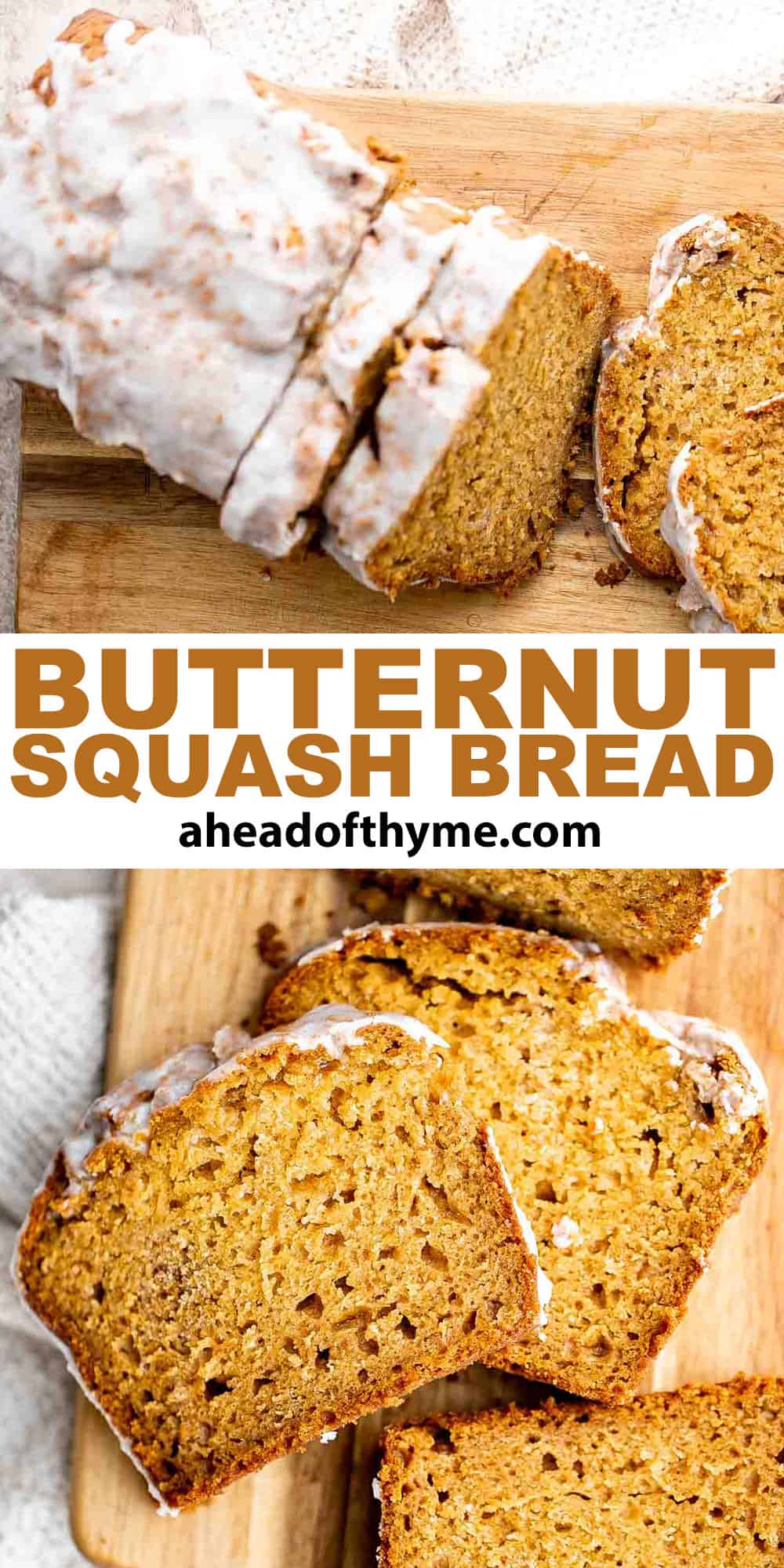 Move over pumpkin, there is a new loaf in town! Butternut Squash Bread is moist, fluffy, flavorful, and brings the pumpkin spice season to your home. | aheadofthyme.com