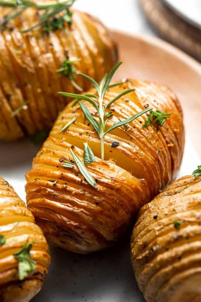 Hasselback Potatoes Ahead of Thyme