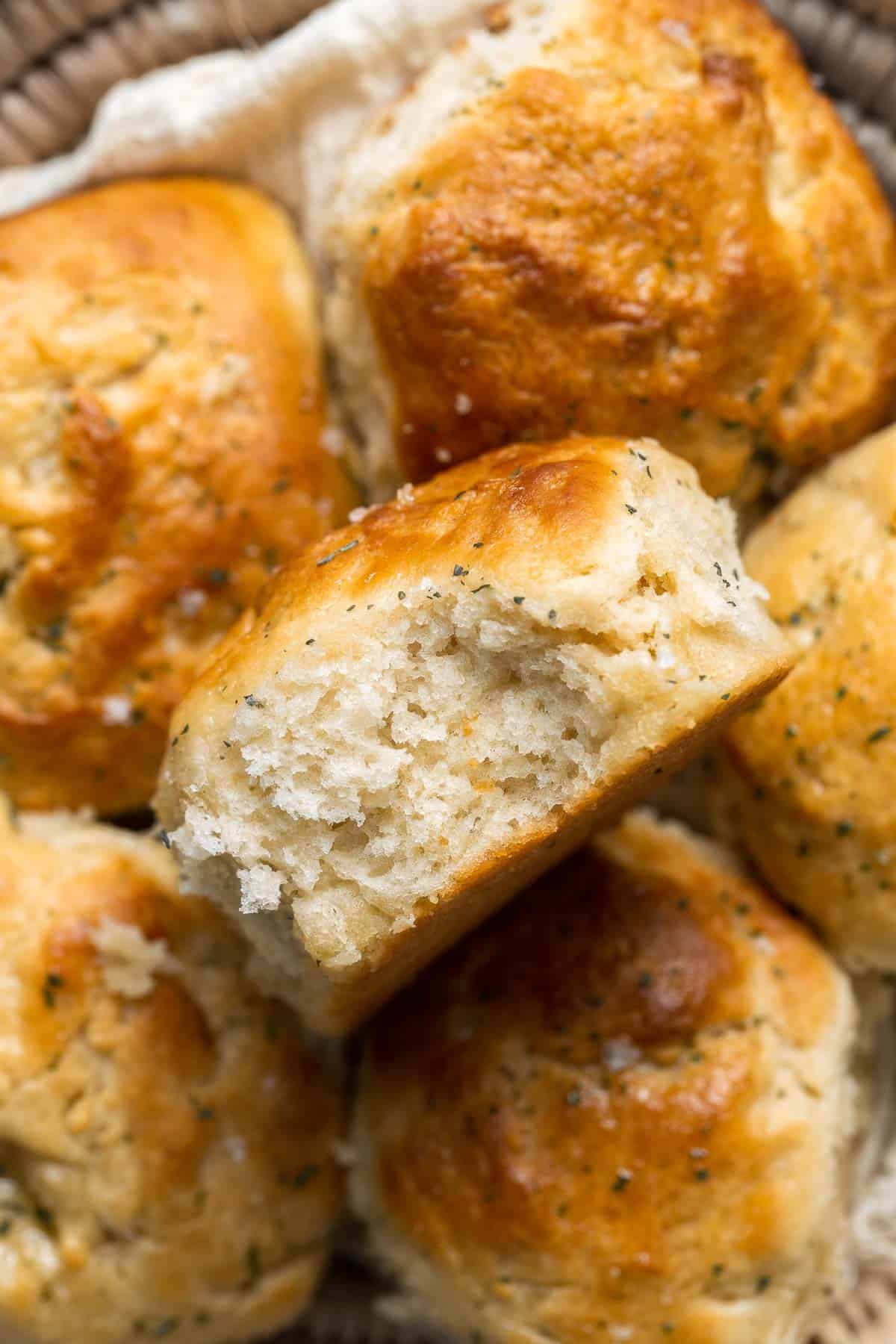 Quick and Easy Skillet Dinner Rolls are soft, fluffy, and served warm right out of the oven making them the only bread recipe you’ll need with dinner. | aheadofthyme.com