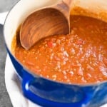 Hearty and full of flavour, easy one pot chili requires only 10 minutes of prep time making it the perfect busy weeknight meal! | aheadofthyme.com