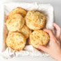 Garlic cheddar biscuits qualify as breakfast or a dinner side dish. These are packed with flavour and can be prepped for the oven in less than 15 minutes!  | aheadofthyme.com