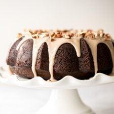 Gingerbread Bundt Cake with Vanilla Glaze