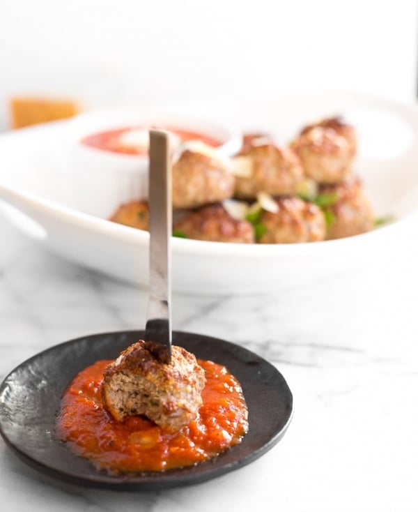 Baked Turkey Meatballs Ahead of Thyme