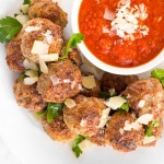 When it comes to weeknight menu planning, baked turkey meatballs reign supreme. Say hello to dinner ready in under 20 minutes from prep to table! | aheadofthyme.com
