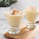 Take one sip of this non-alcoholic homemade eggnog and you'll never look back at store-bought versions! It's creamy, thick and smooth! | aheadofthyme.com