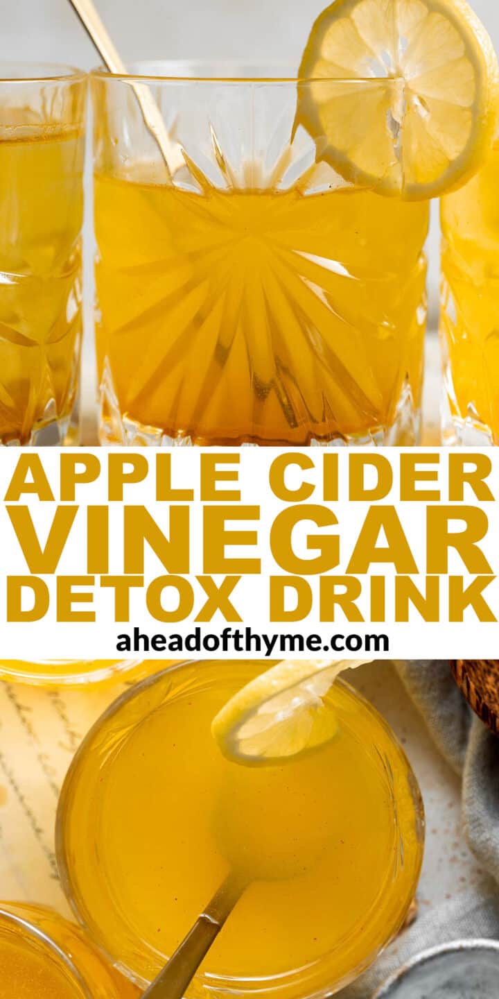 Apple Cider Vinegar Turmeric Detox Drink Ahead of Thyme