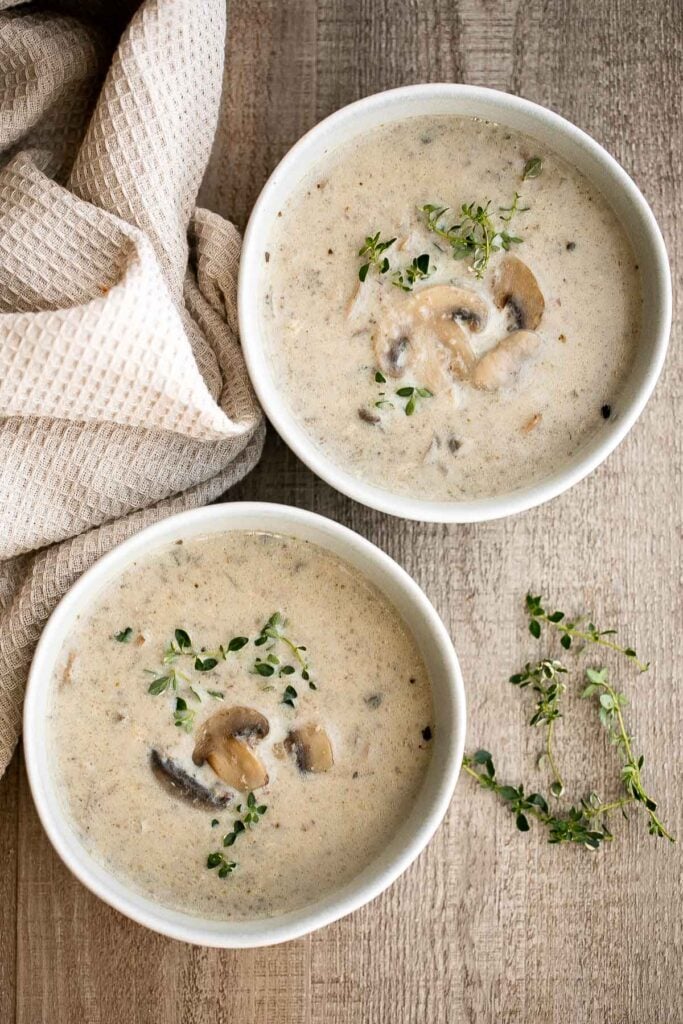 Cream Of Mushroom Soup Ahead Of Thyme