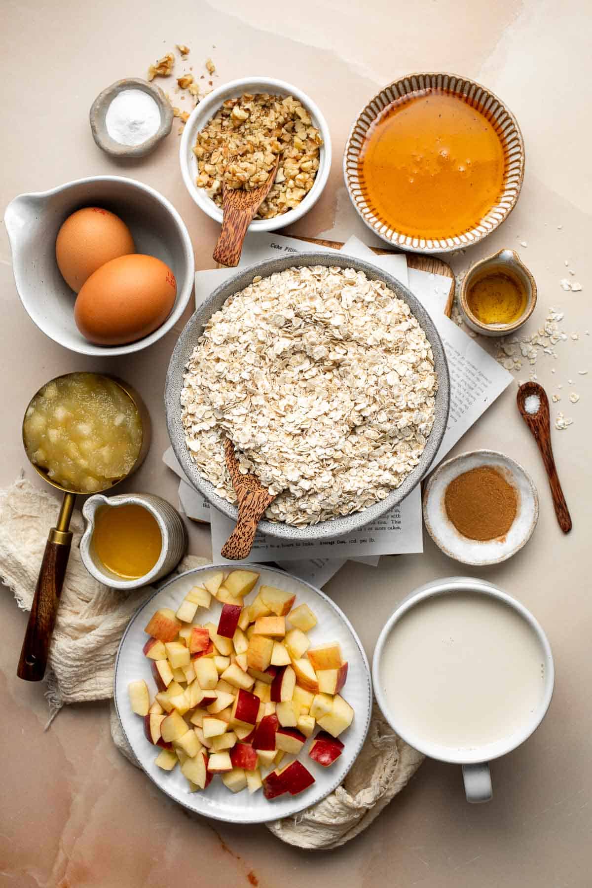 Cinnamon Apple Baked Oatmeal is a delicious, filling make-ahead breakfast for fall — loaded with chewy oats, tender apples, crunchy walnuts, and cinnamon. | aheadofthyme.com