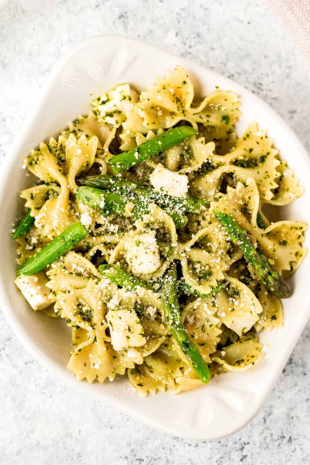 Spring Pesto Pasta with Asparagus - Ahead of Thyme