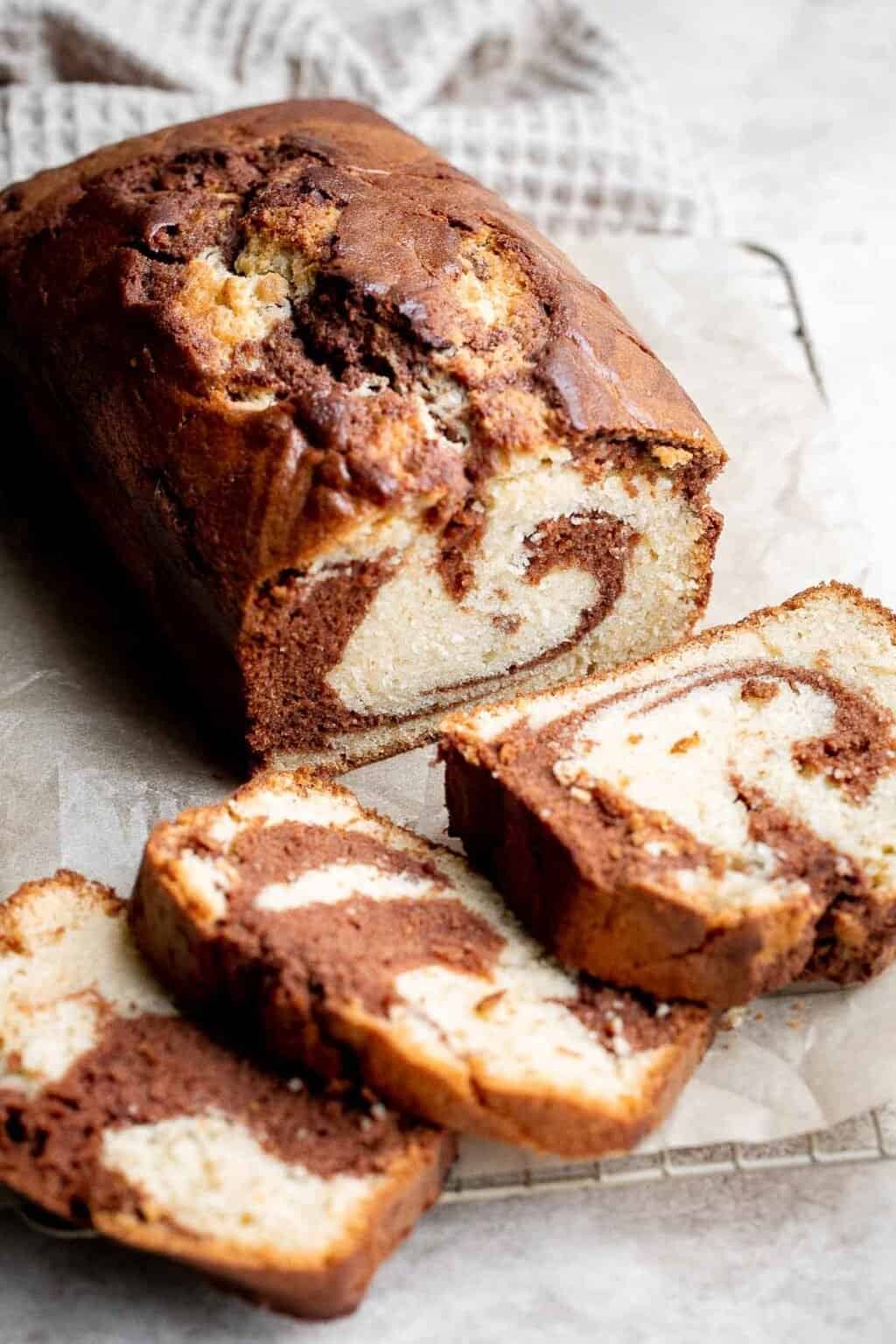 Chocolate and Vanilla Marble Cake - Ahead of Thyme