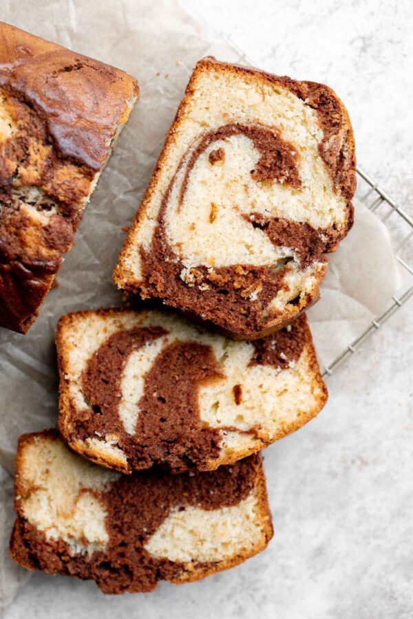 Chocolate and Vanilla Marble Cake - Ahead of Thyme